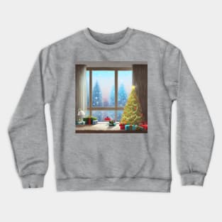 Vintage Christmas Trees For Celebration of Merry Xmas Partying at Home Introverts Crewneck Sweatshirt